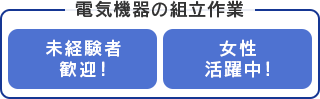 電気機器の組立作業